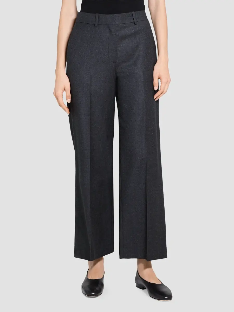 Theory Women's Pleated-Front Virgin Wool Pants | Thumbnail 3