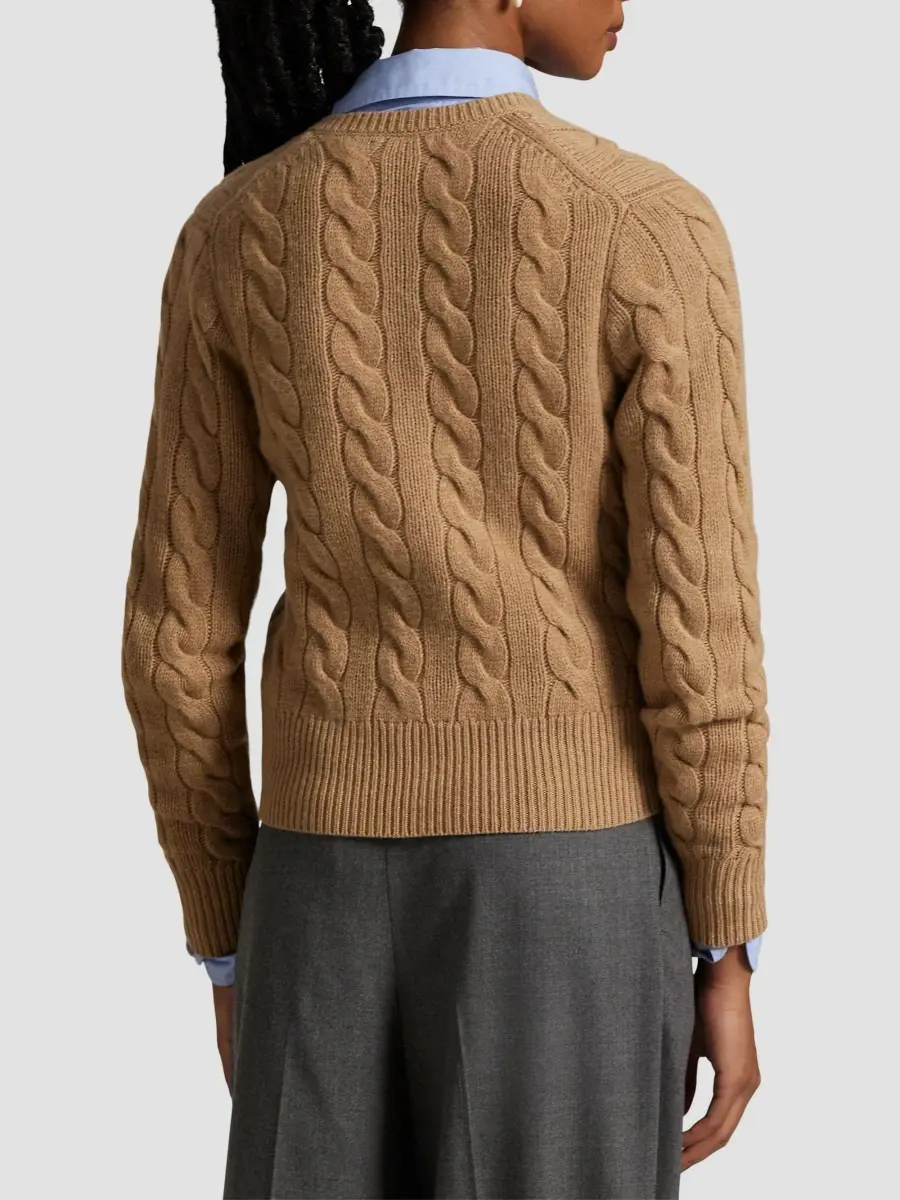 Polo Ralph Lauren Women's Cable-Knit Wool-Cashmere Cardigan | Thumbnail 4 Polo Ralph Lauren Women's Cable-Knit Wool-Cashmere Cardigan | Thumbnail 4
