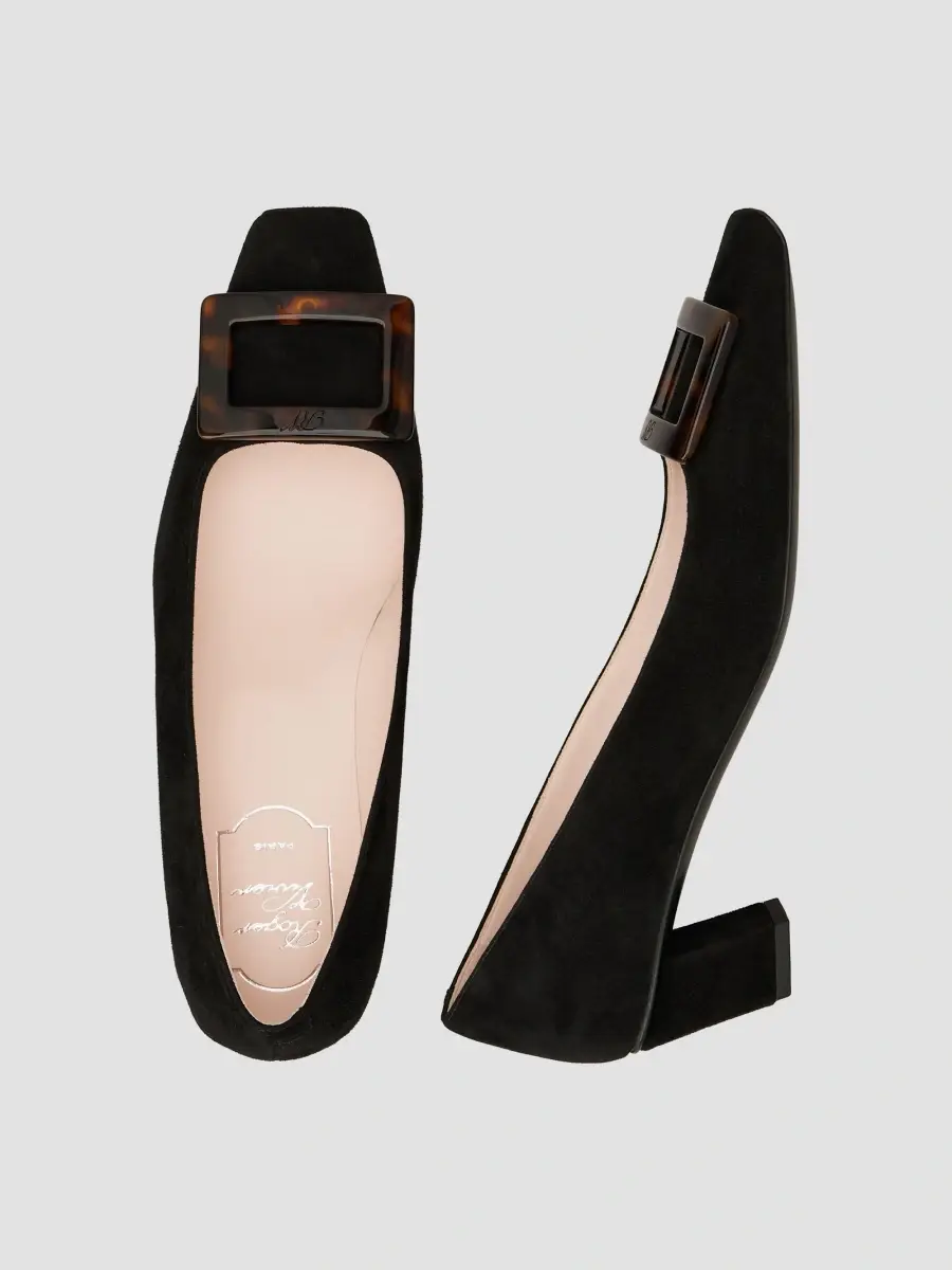 Roger Vivier Women's Belle Vivier 45MM Suede Pumps | Thumbnail 4