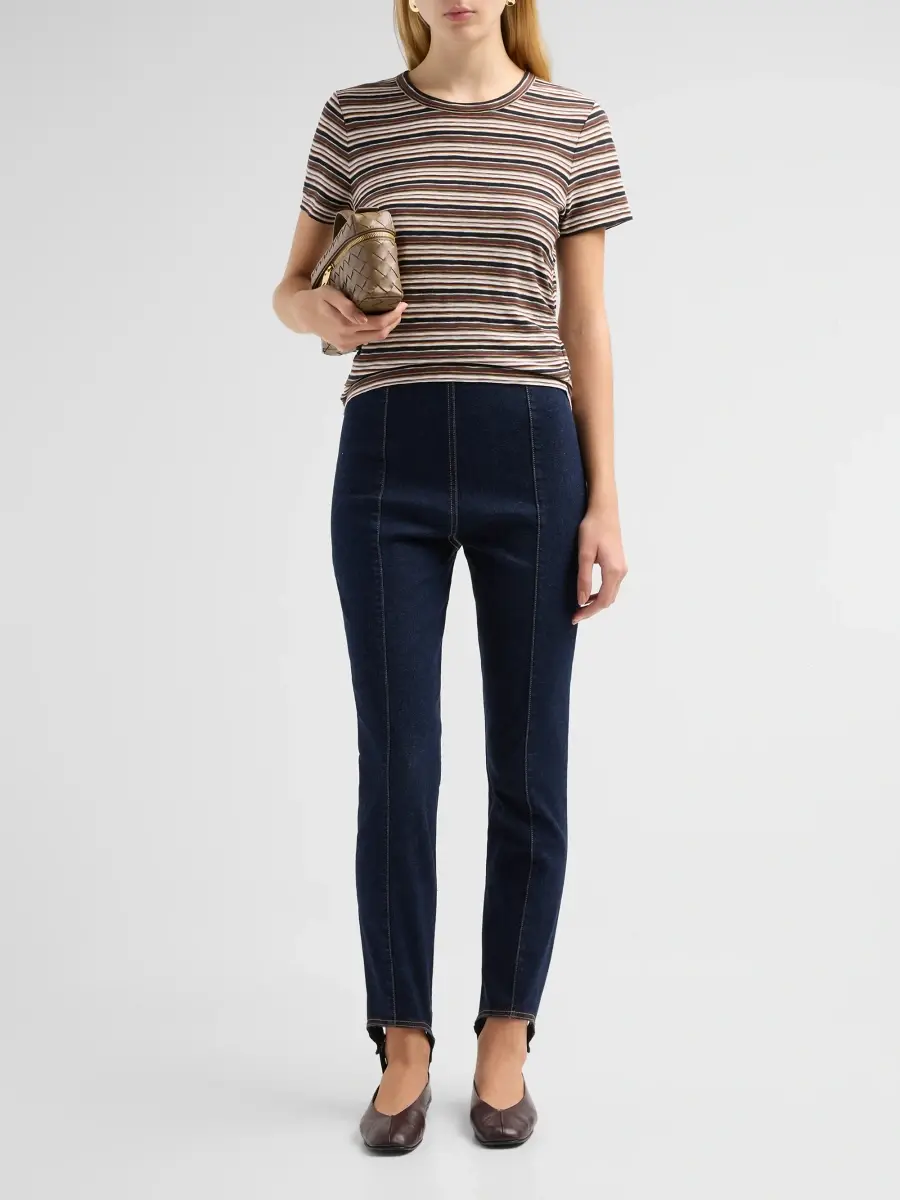 Veronica Beard Women's Lydia Denim Stirrup Pants | Thumbnail 2 Veronica Beard Women's Lydia Denim Stirrup Pants | Thumbnail 2