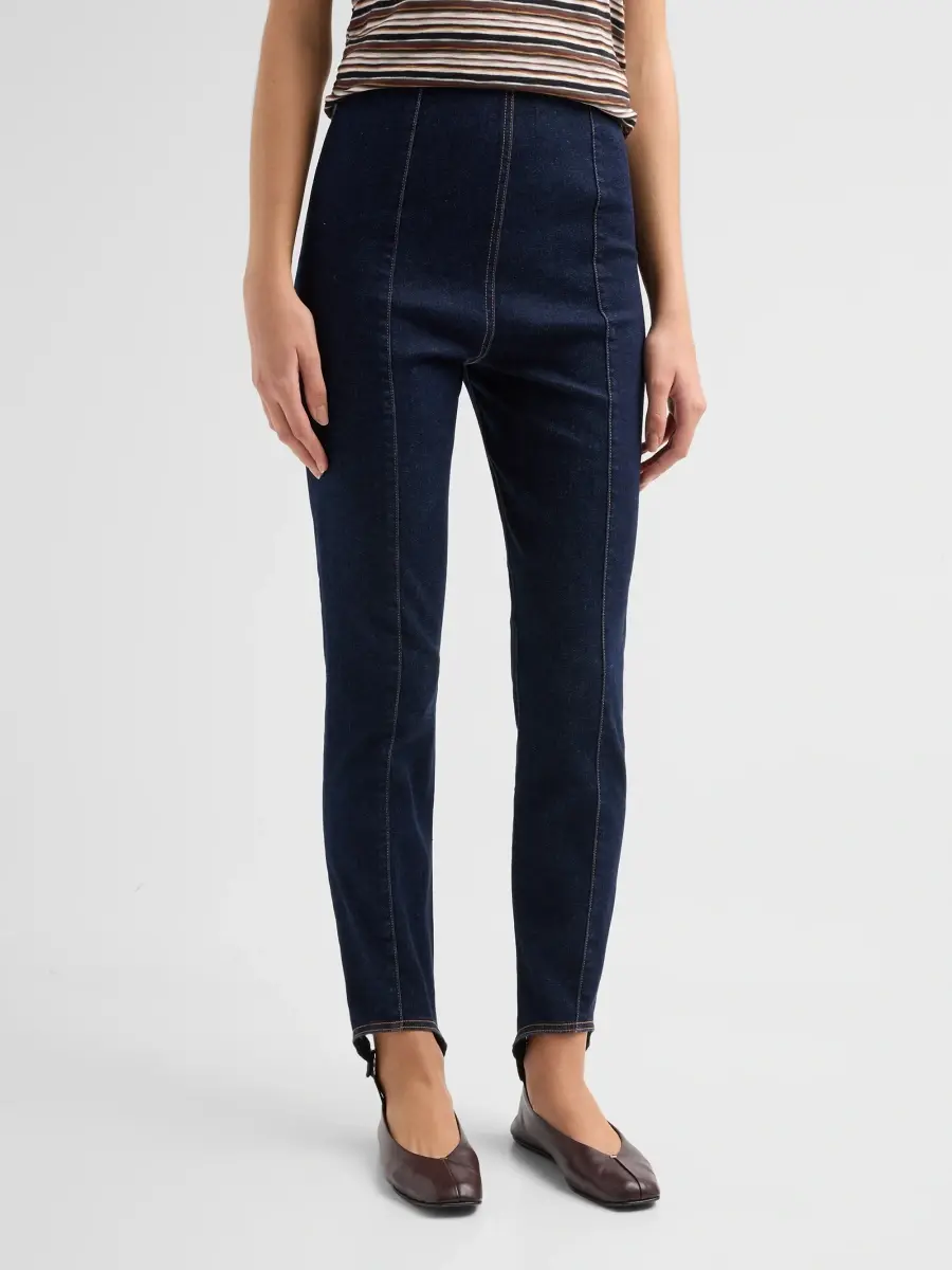 Veronica Beard Women's Lydia Denim Stirrup Pants | Thumbnail 4 Veronica Beard Women's Lydia Denim Stirrup Pants | Thumbnail 4