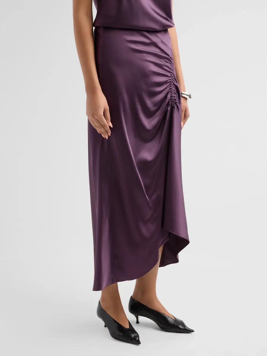 Veronica Beard Women's Felecia Silk-Blend Draped Midi Skirt | Thumbnail 4 Veronica Beard Women's Felecia Silk-Blend Draped Midi Skirt | Thumbnail 4