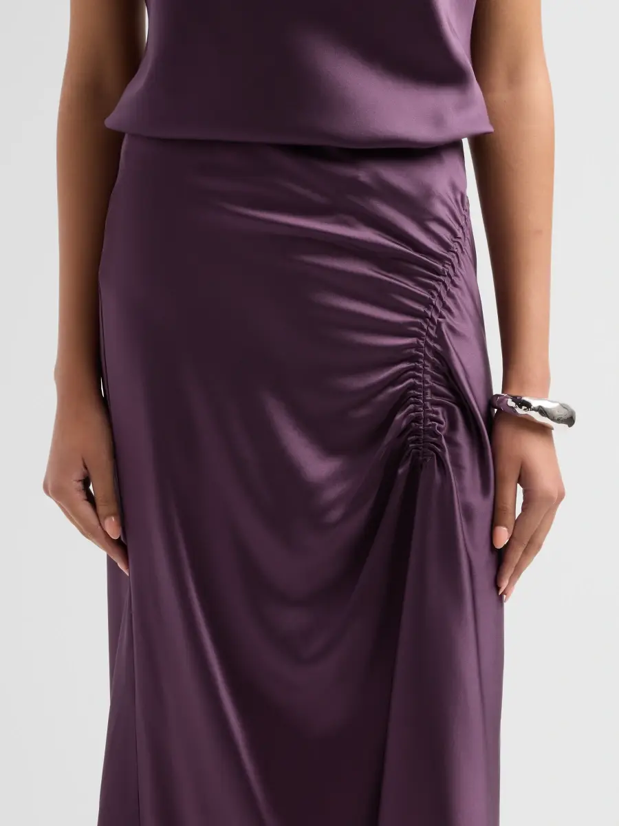 Veronica Beard Women's Felecia Silk-Blend Draped Midi Skirt | Thumbnail 5 Veronica Beard Women's Felecia Silk-Blend Draped Midi Skirt | Thumbnail 5