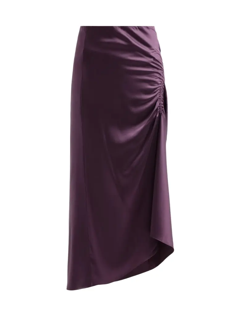 Women's Felecia Silk-Blend Draped Midi Skirt Women's Felecia Silk-Blend Draped Midi Skirt