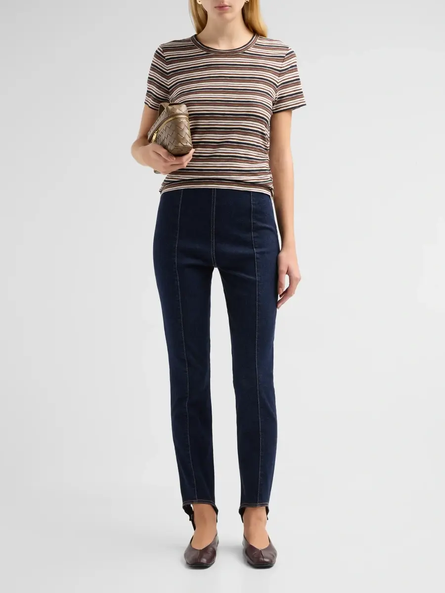Veronica Beard Women's Reemus Striped Cotton Jersey T-Shirt | Thumbnail 2