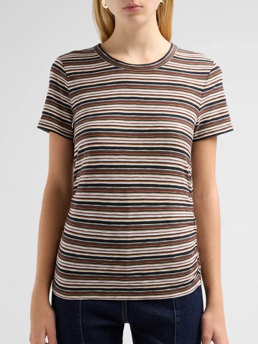 Veronica Beard Women's Reemus Striped Cotton Jersey T-Shirt | Thumbnail 5