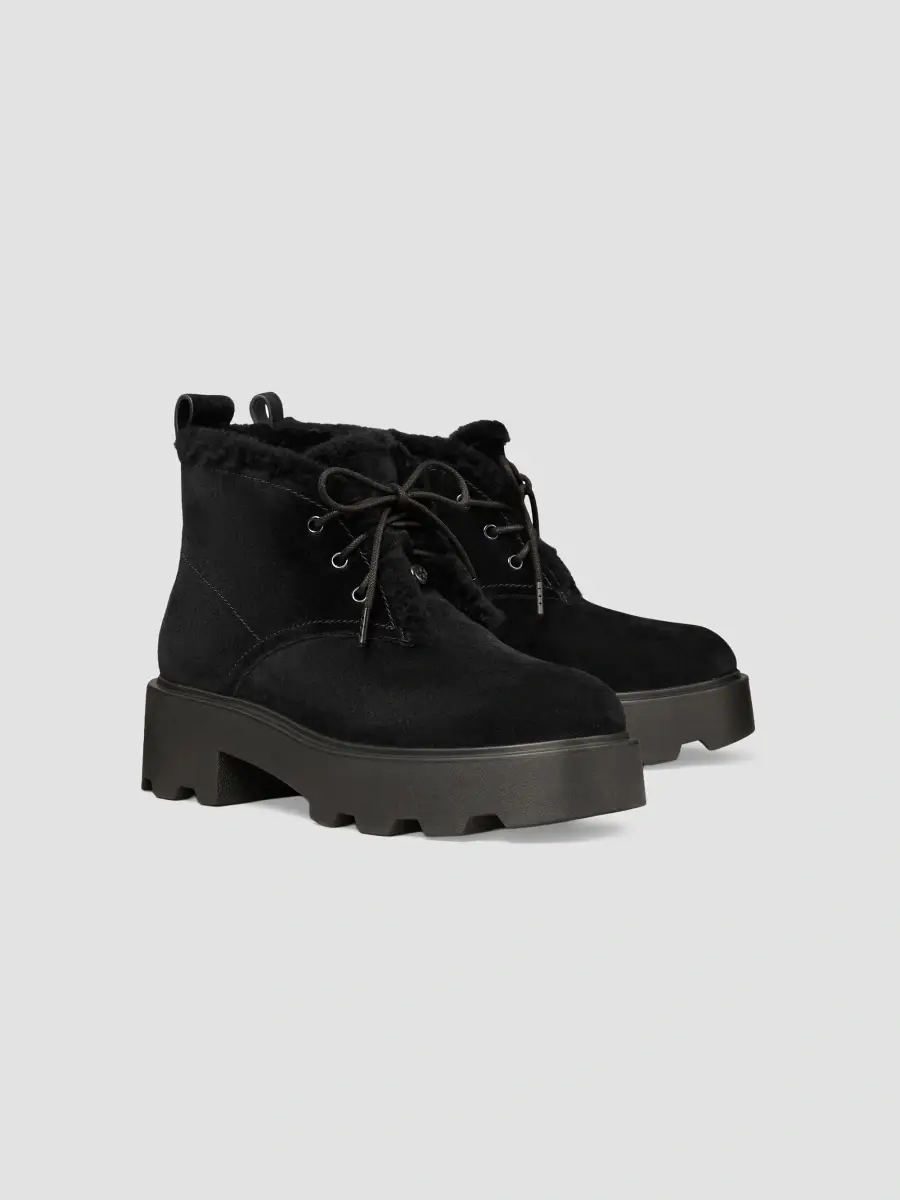 Tory Burch Women's Desert Shearling-Lined Suede Combat Boots | Thumbnail 2 Tory Burch Women's Desert Shearling-Lined Suede Combat Boots | Thumbnail 2