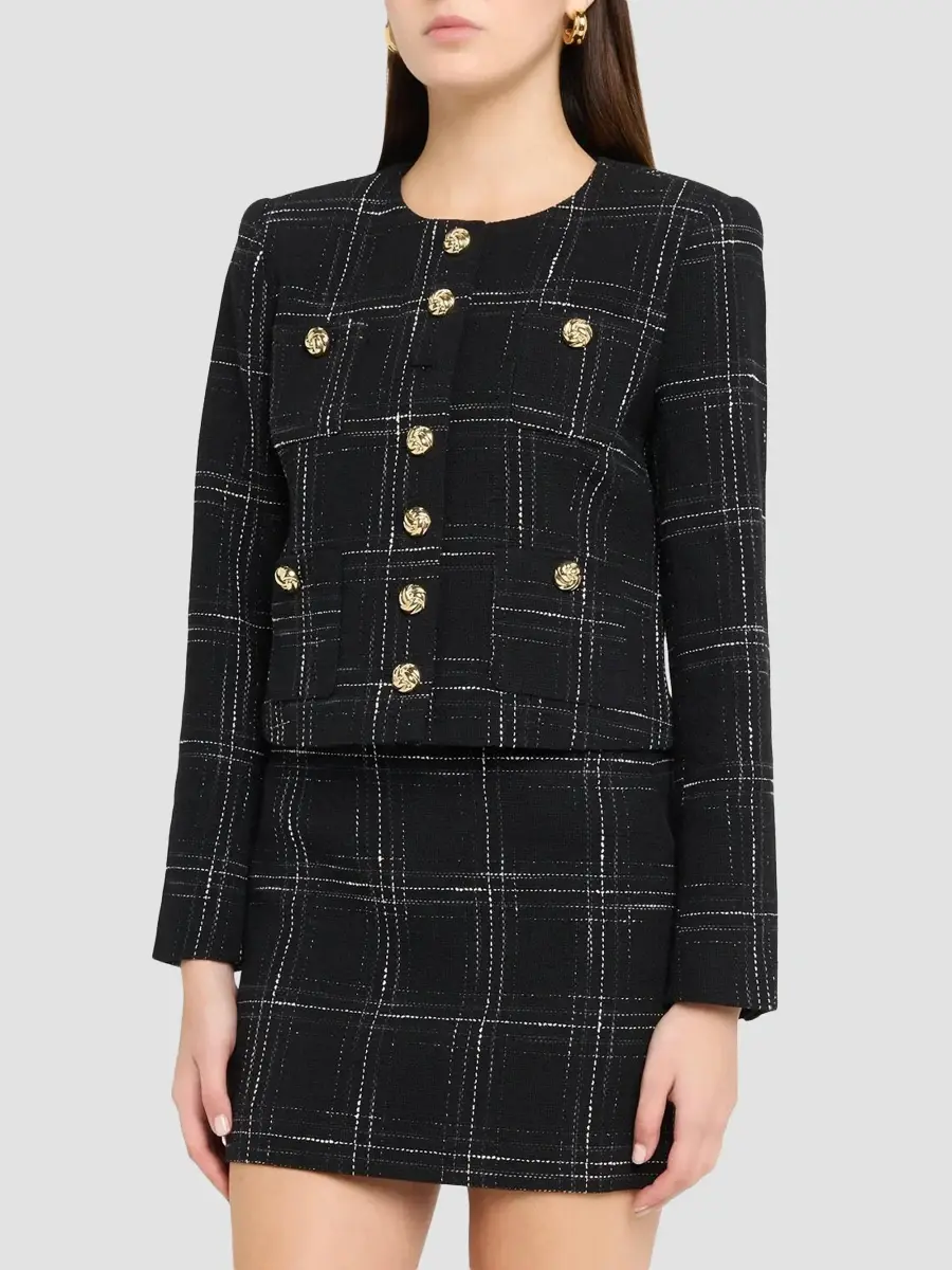 Generation Love Women's Tweed Collarless Jacket | Thumbnail 4 Generation Love Women's Tweed Collarless Jacket | Thumbnail 4