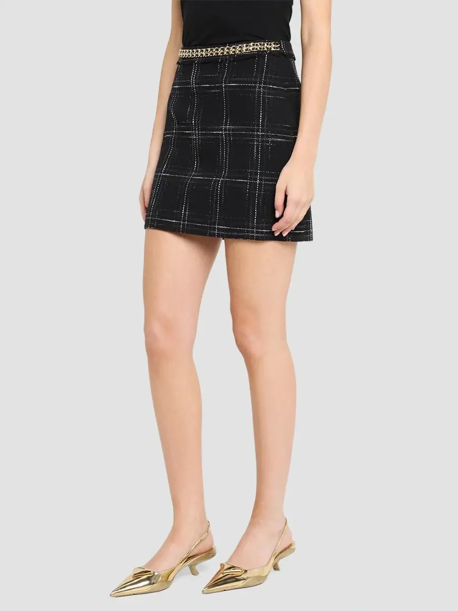 Generation Love Women's Stella Windowpane Tweed Mini Skirt | Thumbnail 4 Generation Love Women's Stella Windowpane Tweed Mini Skirt | Thumbnail 4