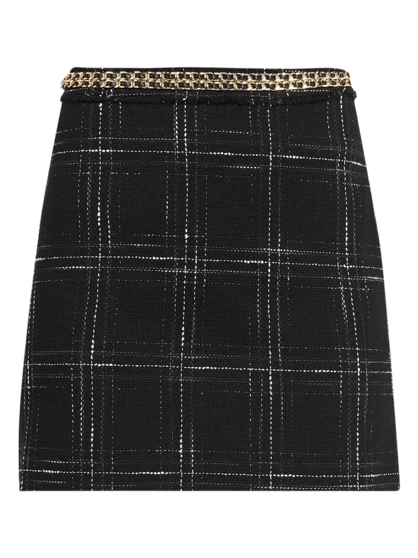 Women's Stella Windowpane Tweed Mini Skirt Women's Stella Windowpane Tweed Mini Skirt