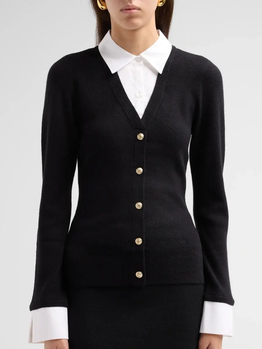Generation Love Women's Nixie Poplin Shirt Combo Sweater | Thumbnail 5