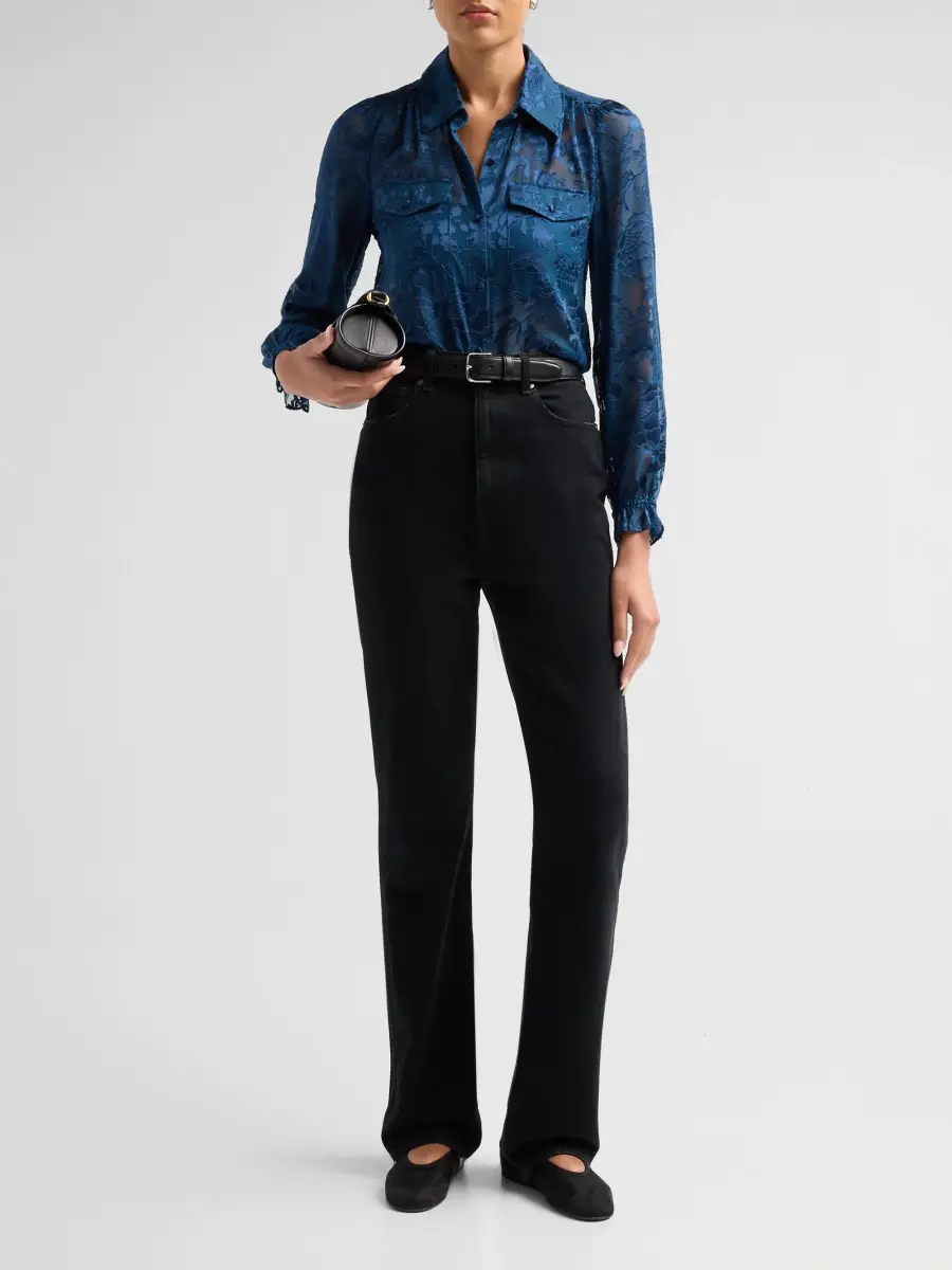 Generation Love Women's Priya Floral Burn-Out Blouse | Thumbnail 2 Generation Love Women's Priya Floral Burn-Out Blouse | Thumbnail 2