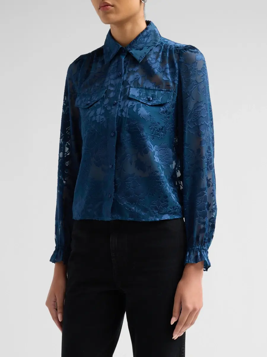 Generation Love Women's Priya Floral Burn-Out Blouse | Thumbnail 4 Generation Love Women's Priya Floral Burn-Out Blouse | Thumbnail 4