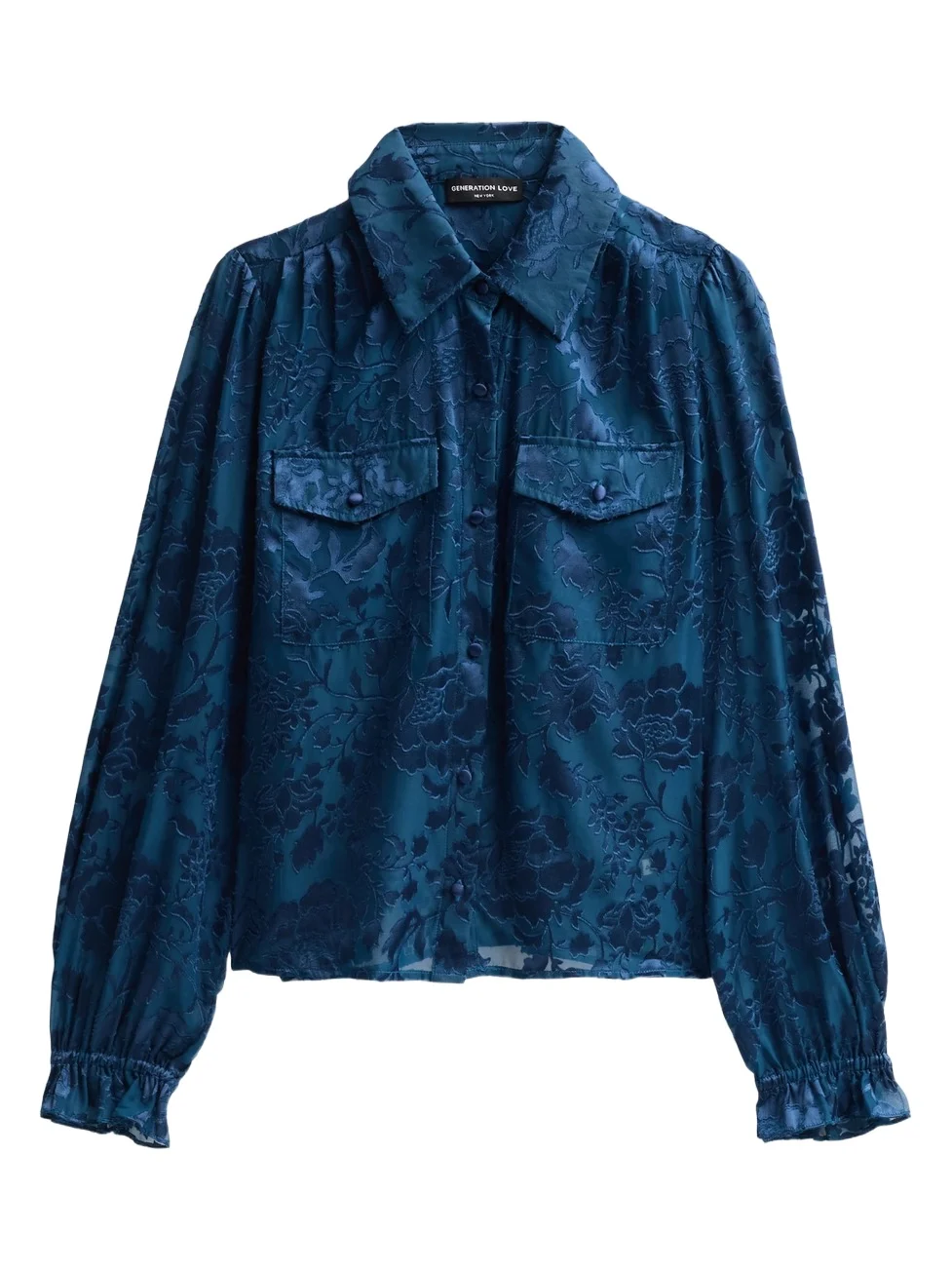 Women's Priya Floral Burn-Out Blouse Women's Priya Floral Burn-Out Blouse