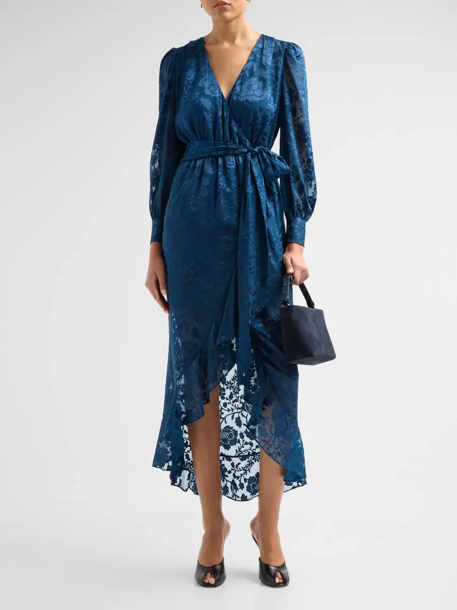 Generation Love Women's Ardelia Floral Jacquard Midi Dress | Thumbnail 2 Generation Love Women's Ardelia Floral Jacquard Midi Dress | Thumbnail 2