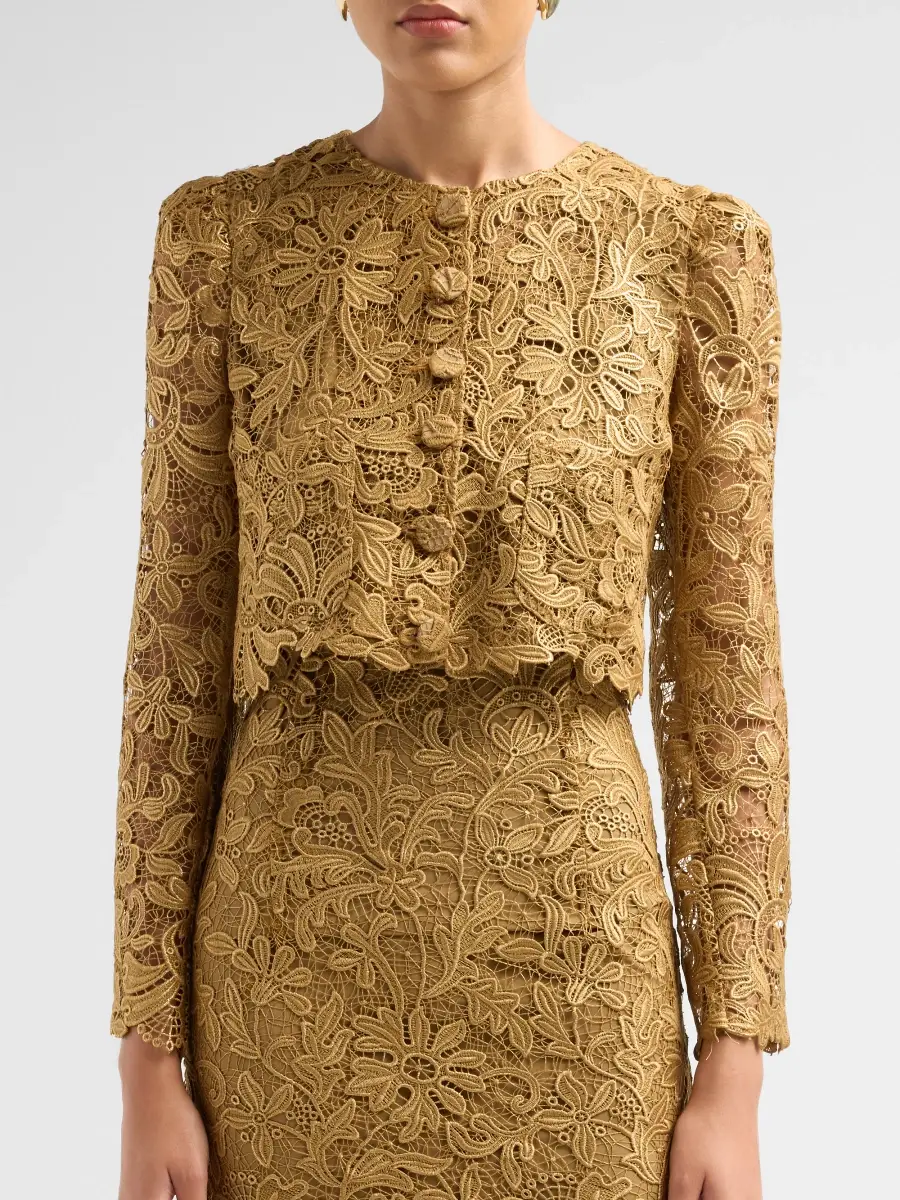Generation Love Women's Baila Lace Metallic Jacket | Thumbnail 5 Generation Love Women's Baila Lace Metallic Jacket | Thumbnail 5