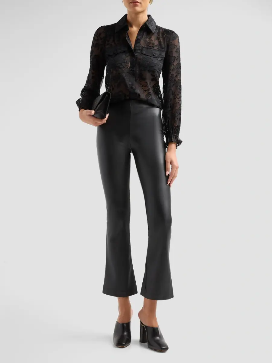 Generation Love Women's Faux-Leather Flare Leggings | Thumbnail 2 Generation Love Women's Faux-Leather Flare Leggings | Thumbnail 2