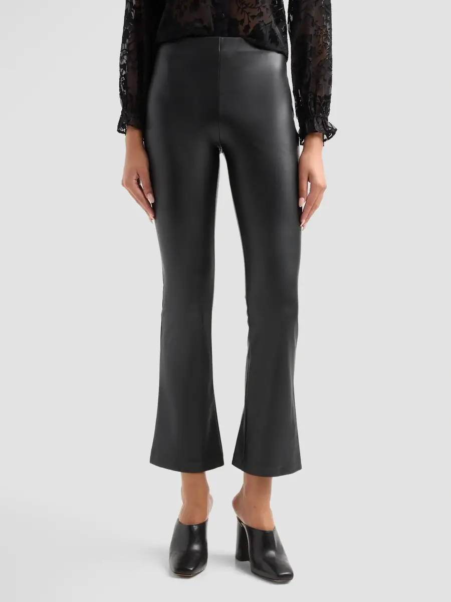 Generation Love Women's Faux-Leather Flare Leggings | Thumbnail 4 Generation Love Women's Faux-Leather Flare Leggings | Thumbnail 4
