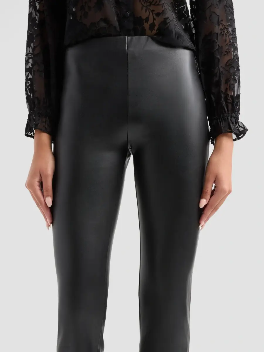 Generation Love Women's Faux-Leather Flare Leggings | Thumbnail 5 Generation Love Women's Faux-Leather Flare Leggings | Thumbnail 5