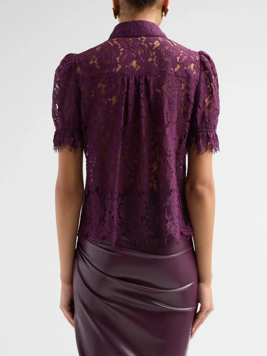 Generation Love Women's Lace Puff Sleeve Shirt | Thumbnail 3 Generation Love Women's Lace Puff Sleeve Shirt | Thumbnail 3