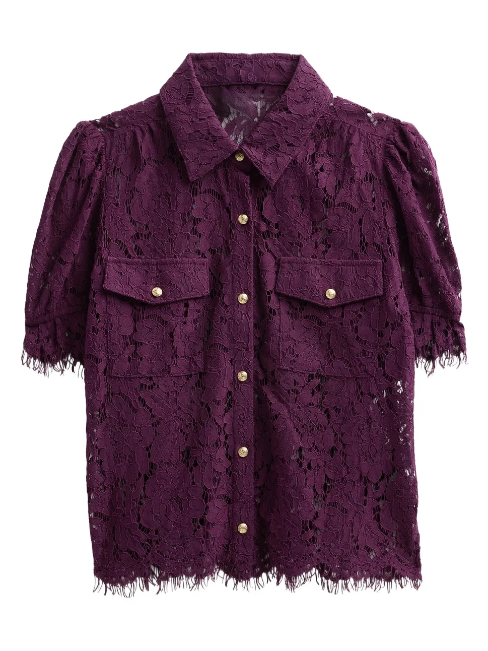 Women's Lace Puff Sleeve Shirt Women's Lace Puff Sleeve Shirt