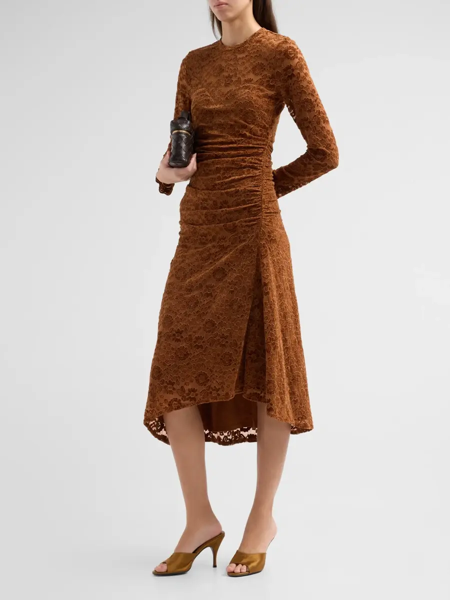 Generation Love Women's Karmen Velvet Lace Midi Dress | Thumbnail 4 Generation Love Women's Karmen Velvet Lace Midi Dress | Thumbnail 4