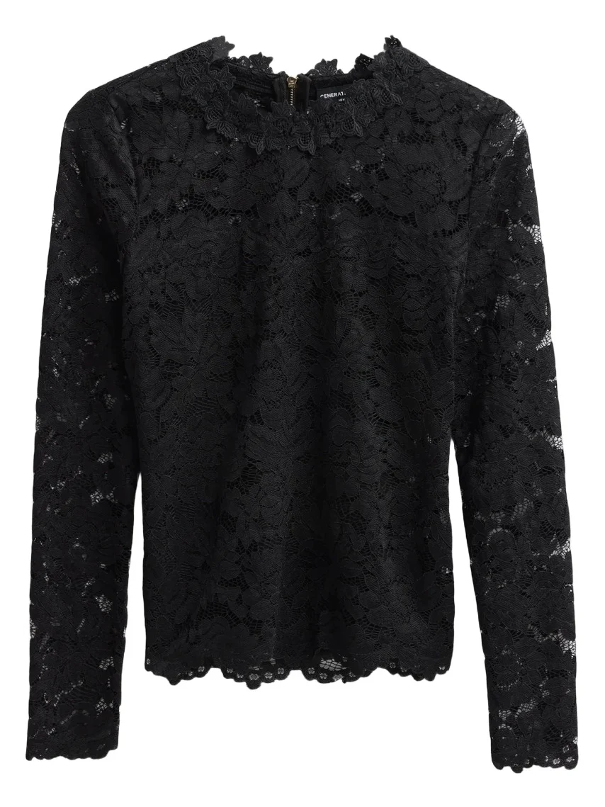 Generation Love Women's Vix Lace Long-Sleeve Top