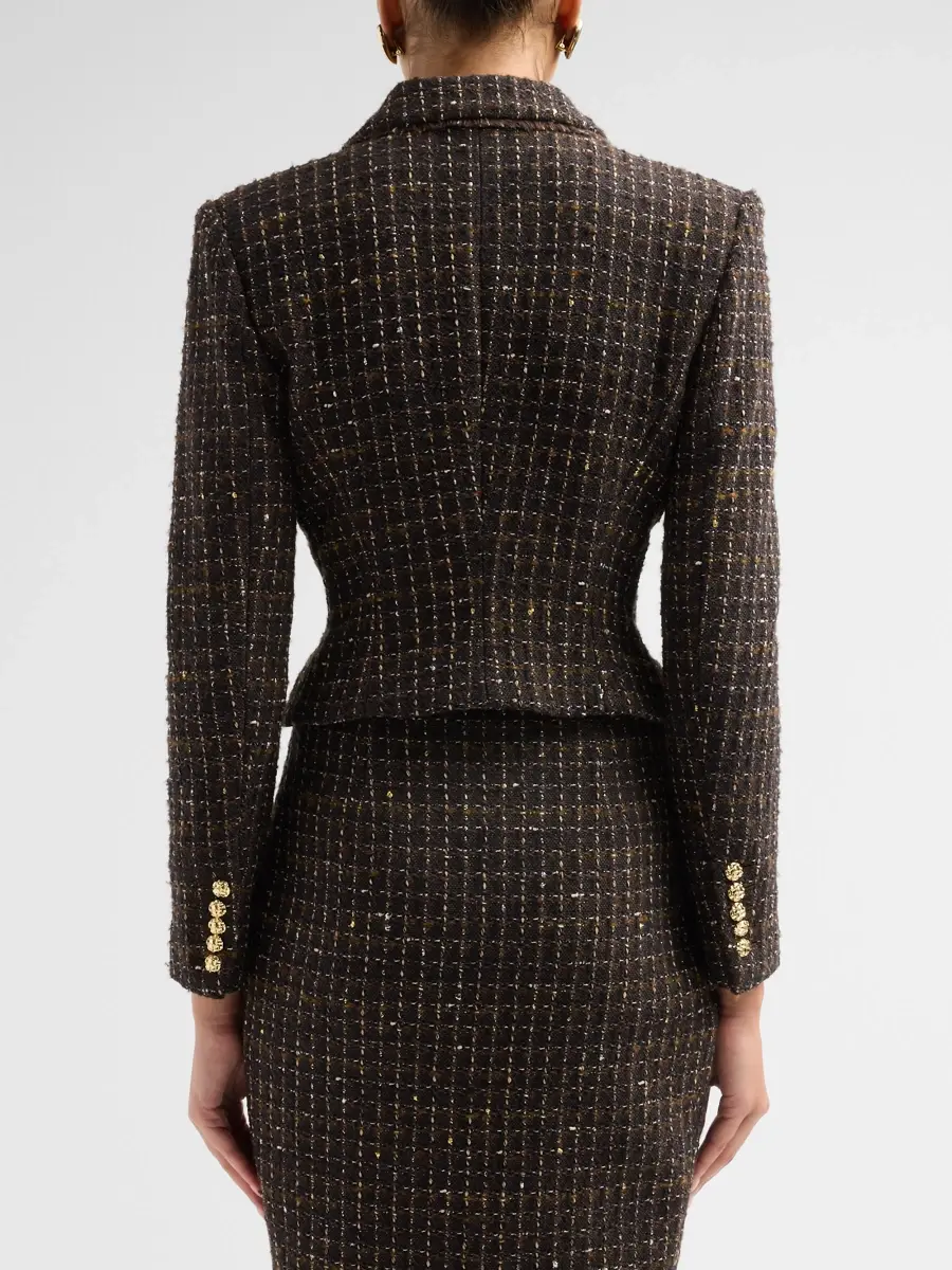 Generation Love Women's Aytul Cotton-Blend Tweed Crop Blazer | Thumbnail 3
