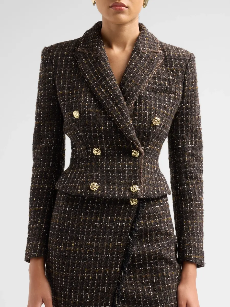 Generation Love Women's Aytul Cotton-Blend Tweed Crop Blazer | Thumbnail 5