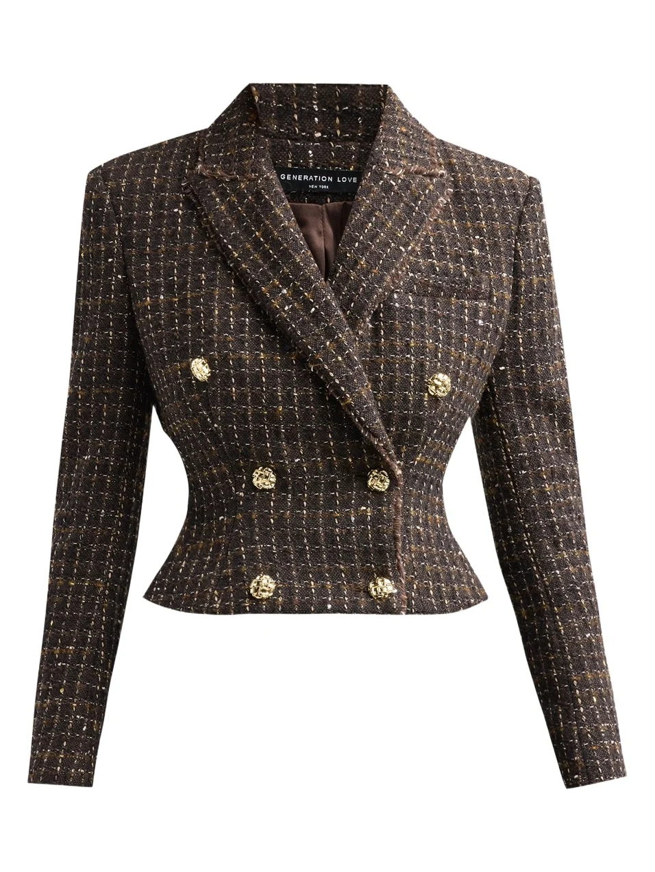 Generation Love Women's Aytul Cotton-Blend Tweed Crop Blazer