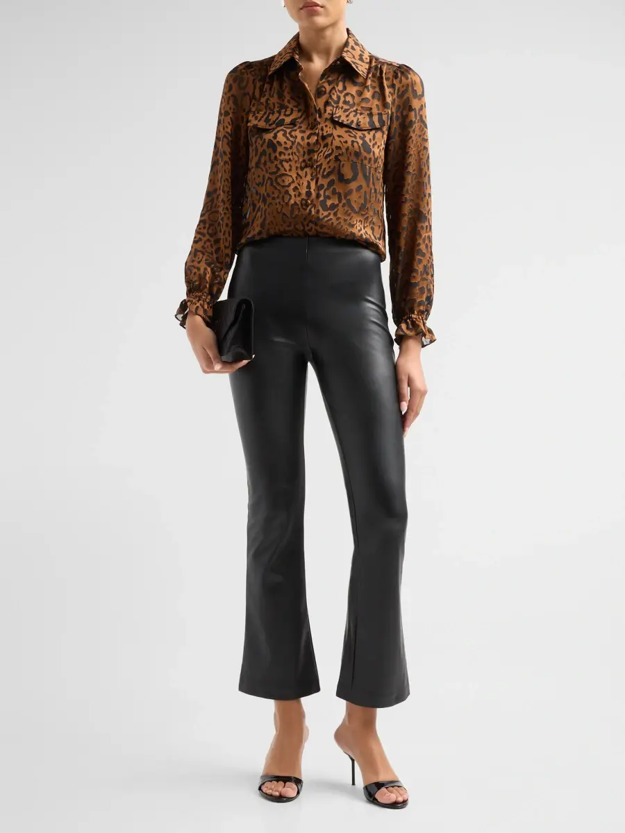 Generation Love Women's Priya Leopard Burnout Blouse | Thumbnail 2 Generation Love Women's Priya Leopard Burnout Blouse | Thumbnail 2