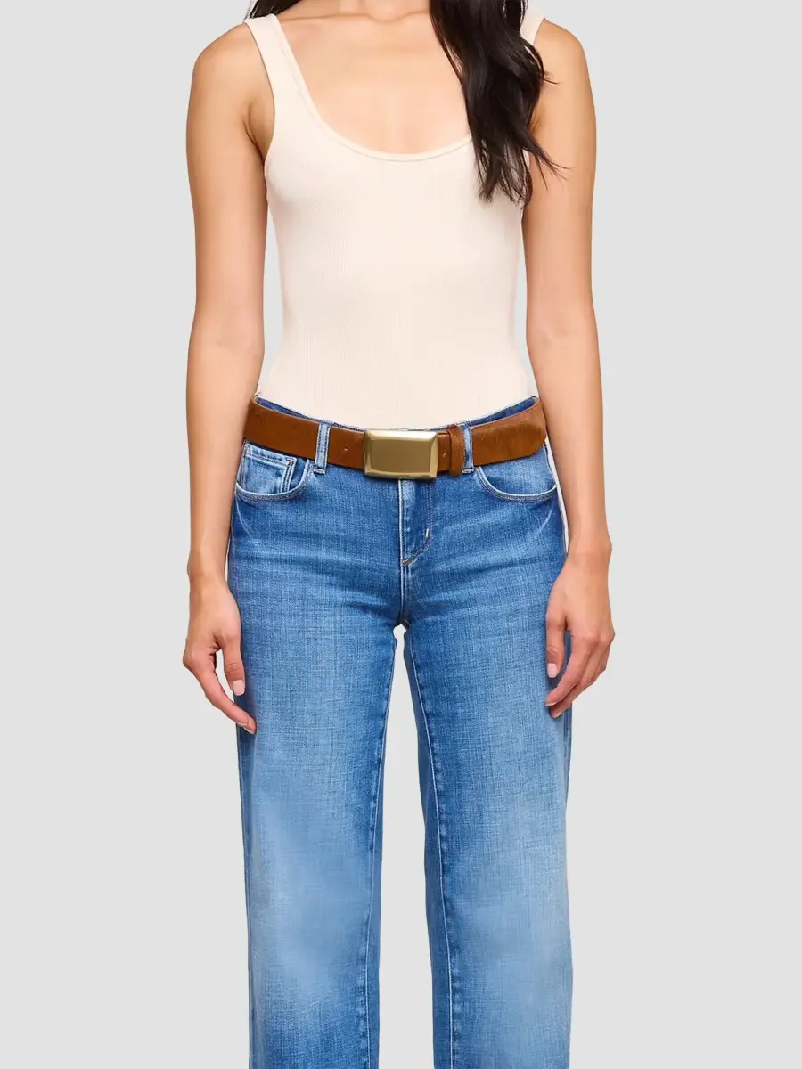 L'Agence Women's Sierra Calf Hair Belt | Thumbnail 2 L'Agence Women's Sierra Calf Hair Belt | Thumbnail 2
