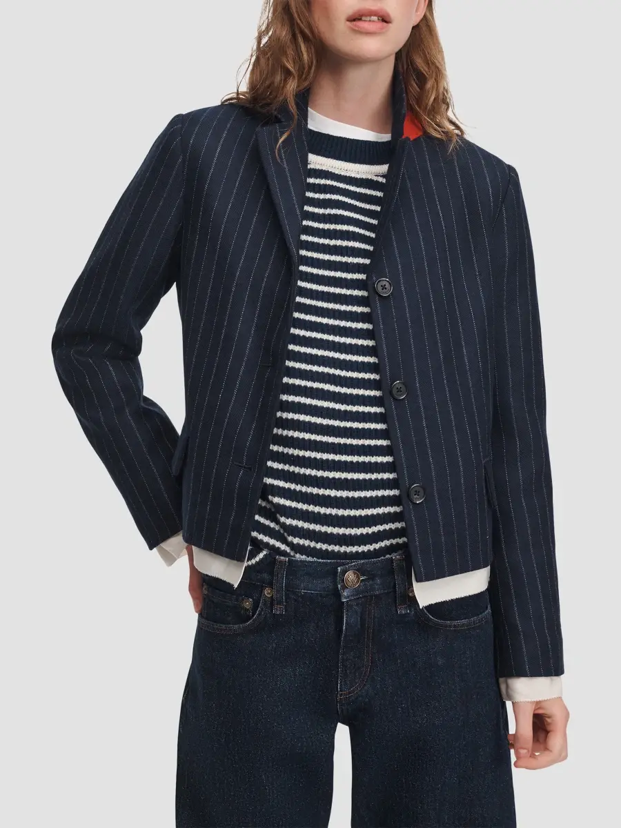 rag & bone Women's Lawrence Pinstripe Crop Blazer | Thumbnail 3 rag & bone Women's Lawrence Pinstripe Crop Blazer | Thumbnail 3