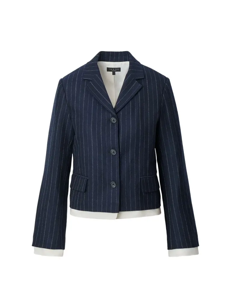 Women's Lawrence Pinstripe Crop Blazer Women's Lawrence Pinstripe Crop Blazer