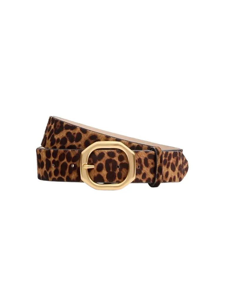 Women's Audrey Leopard-Print Calf Hair Belt Women's Audrey Leopard-Print Calf Hair Belt
