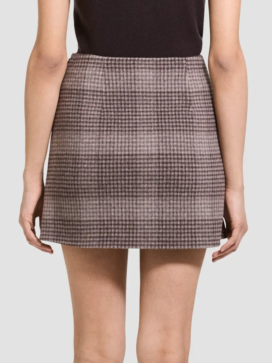 Theory Women's Plaid Wool-Cashmere A-Line Miniskirt | Thumbnail 3 Theory Women's Plaid Wool-Cashmere A-Line Miniskirt | Thumbnail 3
