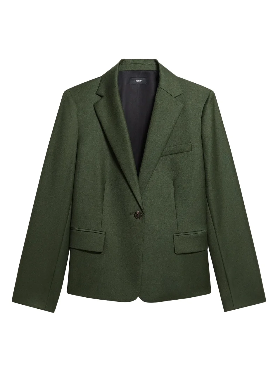 Women's Virgin Wool Single-Breasted Jacket Women's Virgin Wool Single-Breasted Jacket