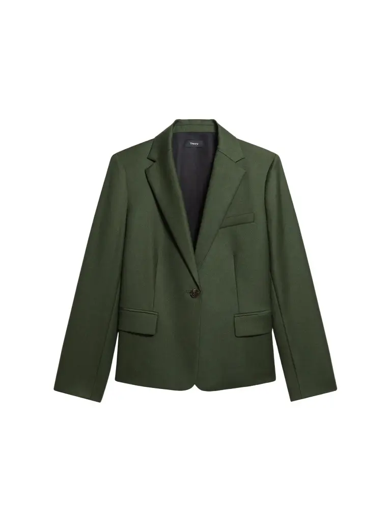 Women's Virgin Wool Single-Breasted Jacket Women's Virgin Wool Single-Breasted Jacket