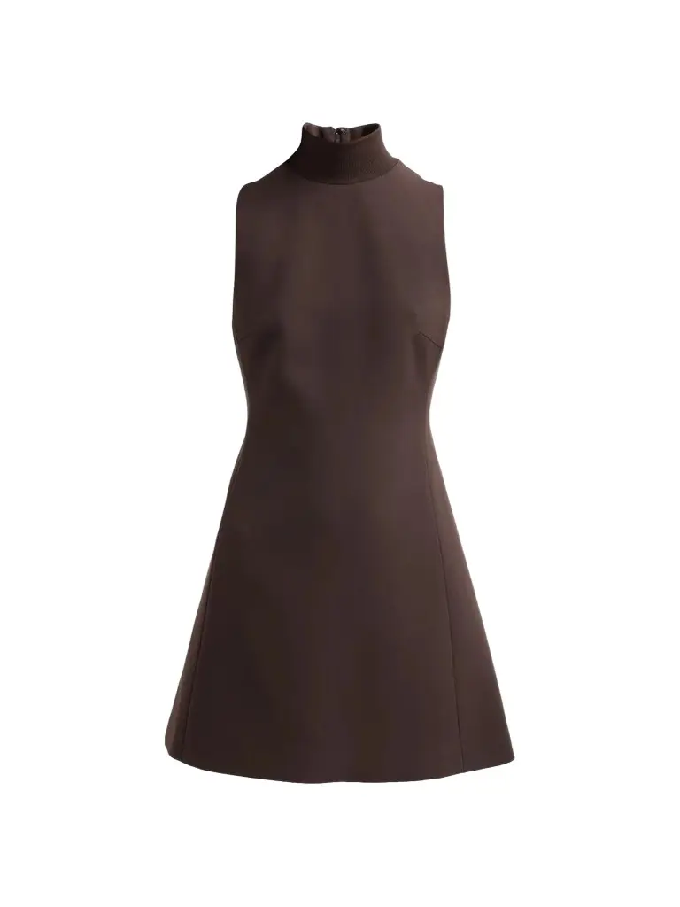 Women's Turtleneck Sleeveless Mini Dress Women's Turtleneck Sleeveless Mini Dress