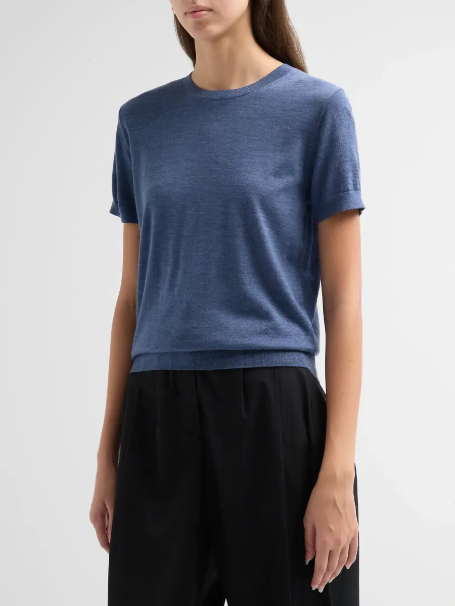 Theory Women's Basic Merino Wool T-Shirt | Thumbnail 4 Theory Women's Basic Merino Wool T-Shirt | Thumbnail 4