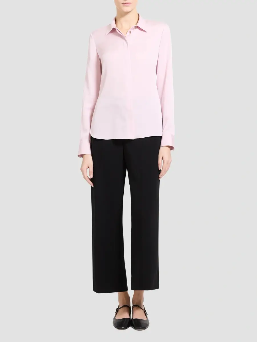 Theory Women's Classic Fitted Silk Shirt | Thumbnail 2 Theory Women's Classic Fitted Silk Shirt | Thumbnail 2