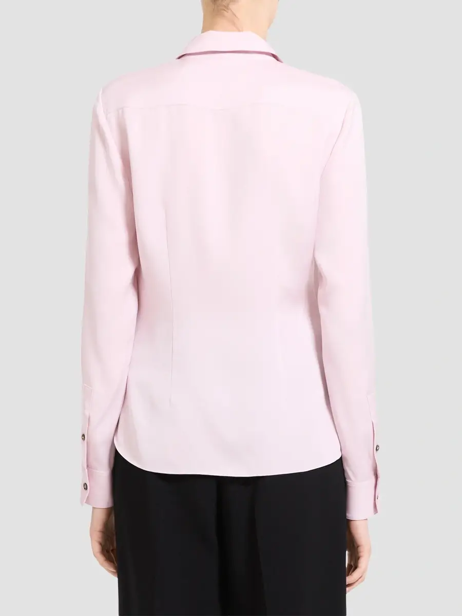 Theory Women's Classic Fitted Silk Shirt | Thumbnail 3 Theory Women's Classic Fitted Silk Shirt | Thumbnail 3