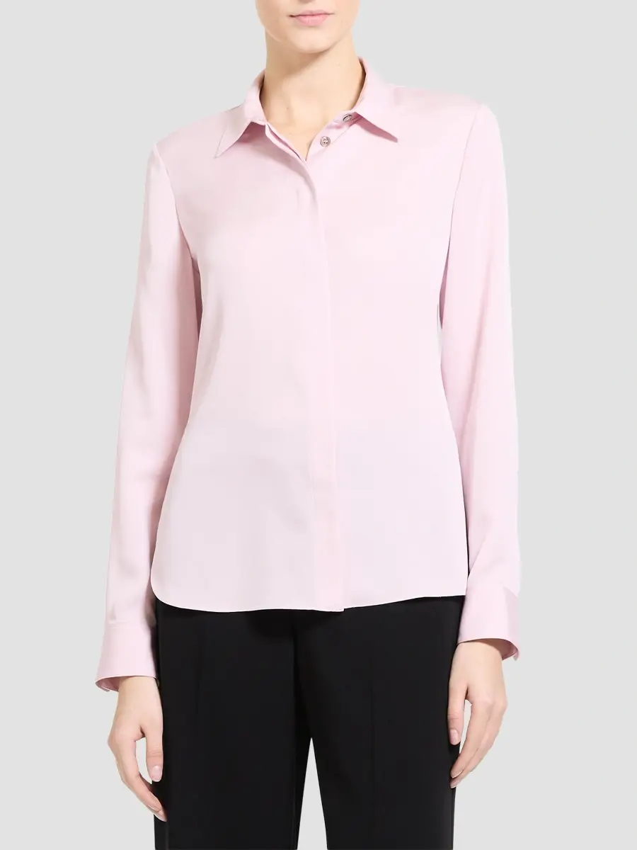 Theory Women's Classic Fitted Silk Shirt | Thumbnail 4 Theory Women's Classic Fitted Silk Shirt | Thumbnail 4
