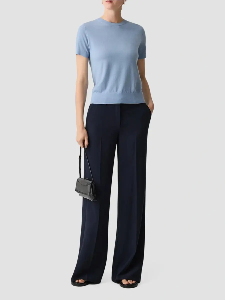 Theory Women's Admiral Crepe Wide-Leg Flare Pants | Thumbnail 2 Theory Women's Admiral Crepe Wide-Leg Flare Pants | Thumbnail 2