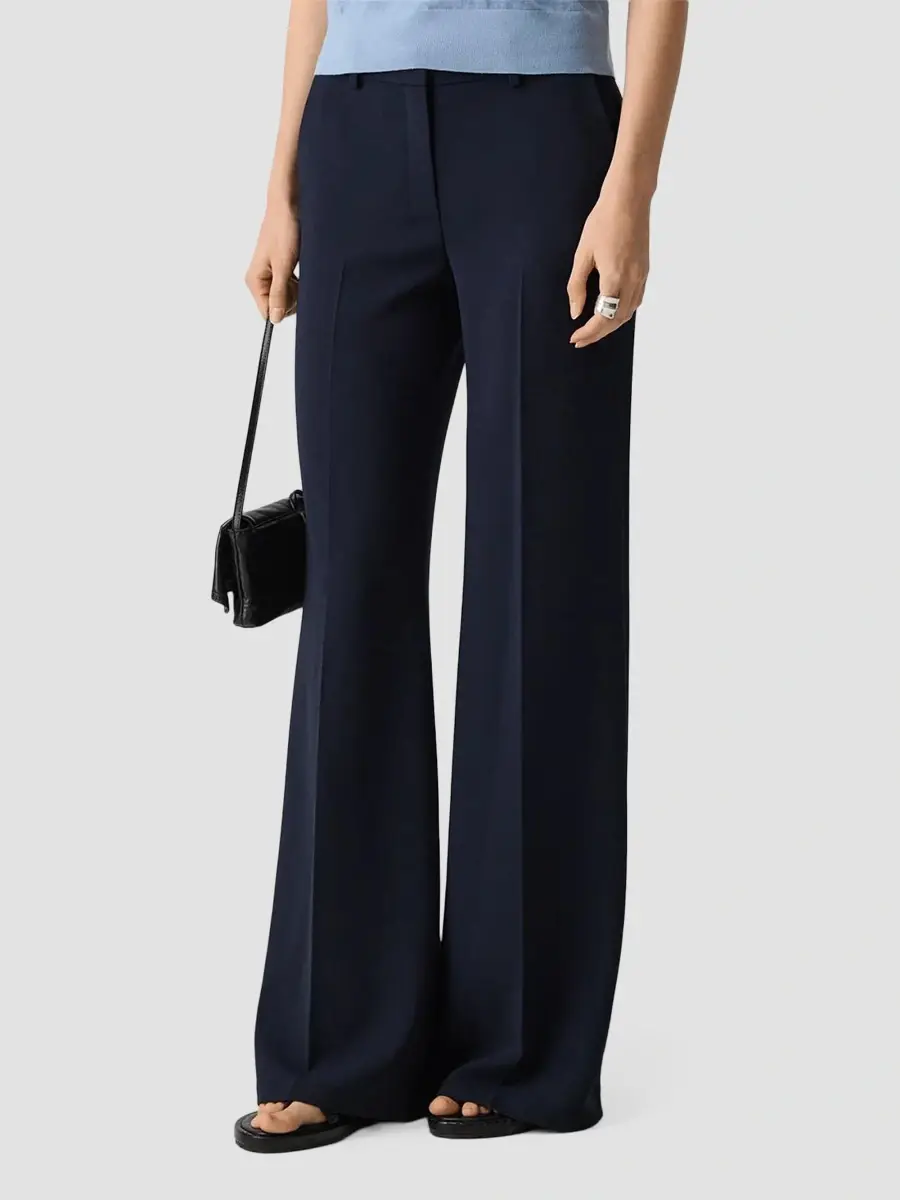 Theory Women's Admiral Crepe Wide-Leg Flare Pants | Thumbnail 4 Theory Women's Admiral Crepe Wide-Leg Flare Pants | Thumbnail 4