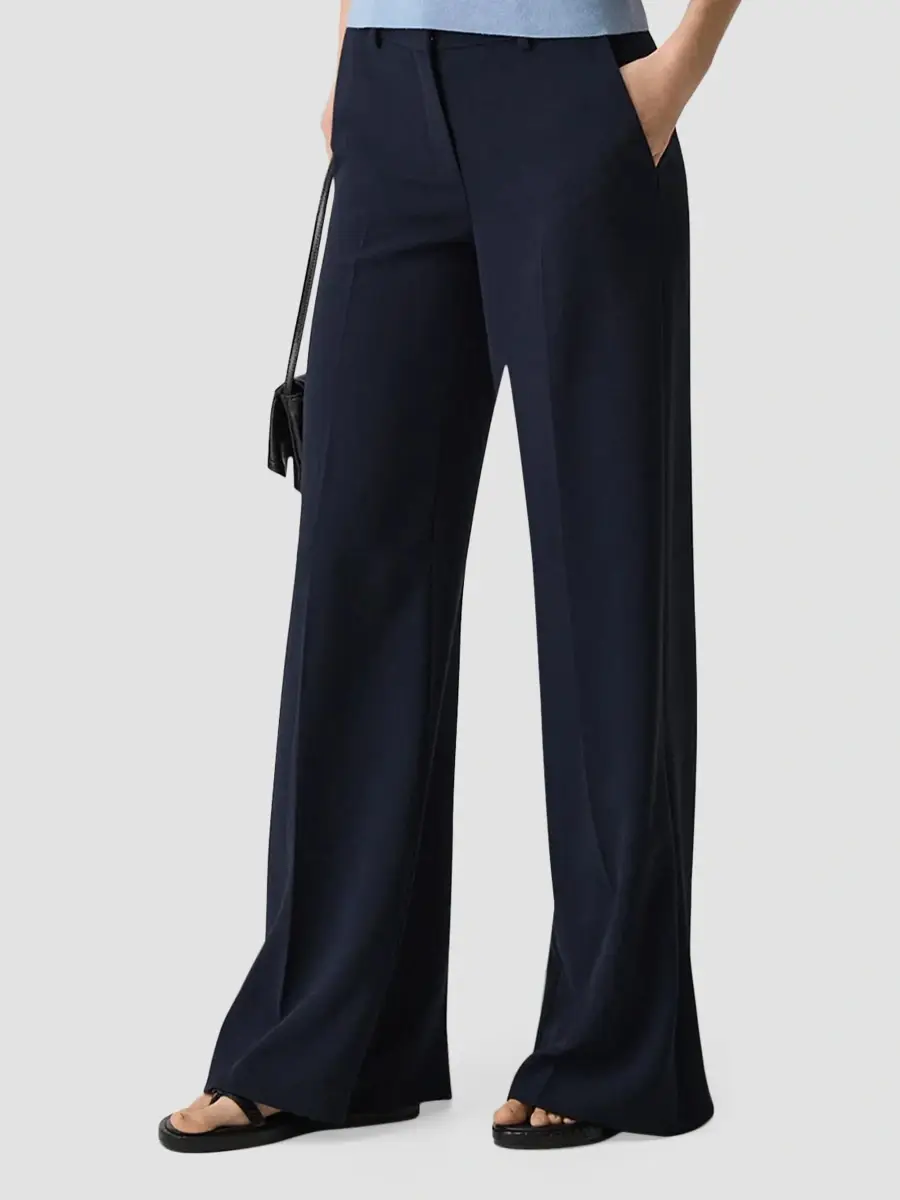 Theory Women's Admiral Crepe Wide-Leg Flare Pants | Thumbnail 5 Theory Women's Admiral Crepe Wide-Leg Flare Pants | Thumbnail 5