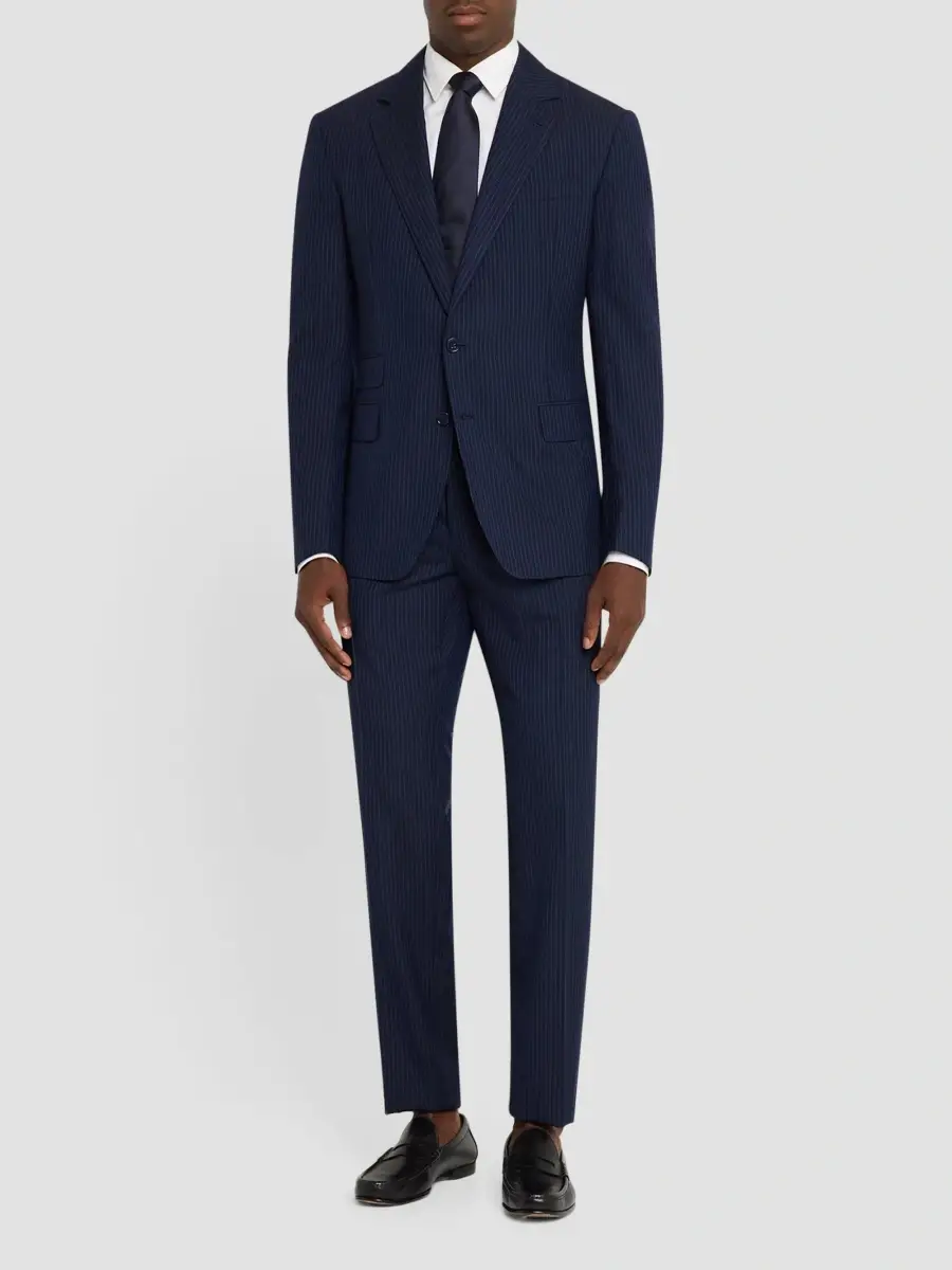 Ralph Lauren Purple Label Men's Kent Hand-Tailored Striped Suit | Thumbnail 2 Ralph Lauren Purple Label Men's Kent Hand-Tailored Striped Suit | Thumbnail 2