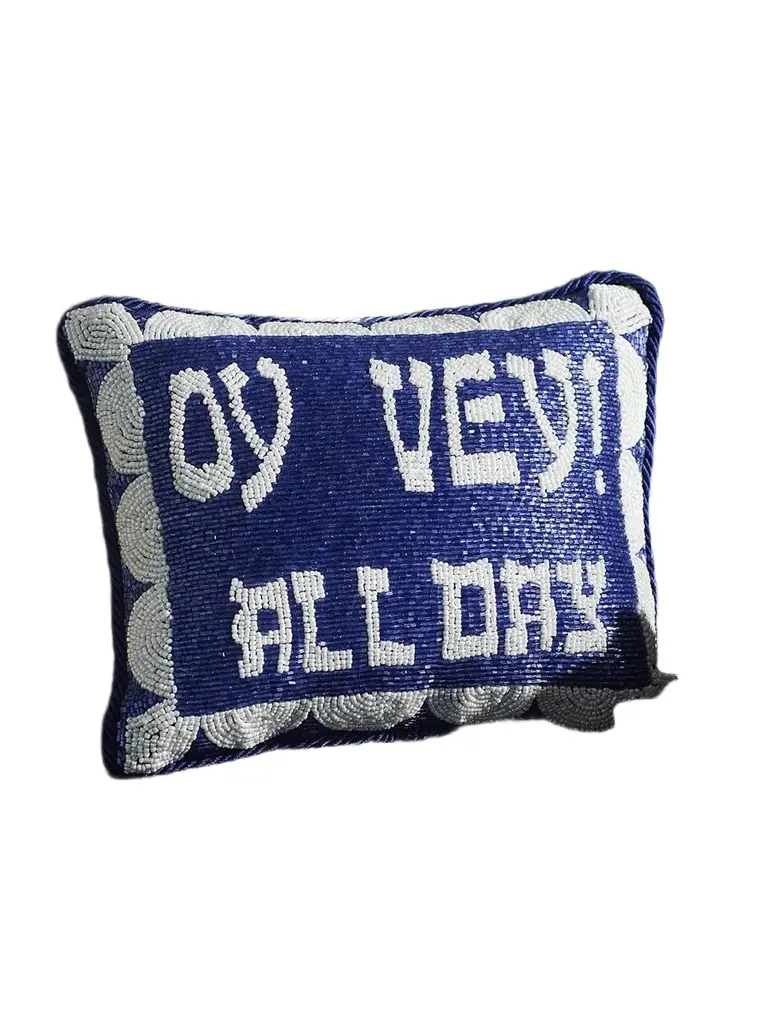 Sudha Pennathur Oy Vey All Day Beaded Pillow