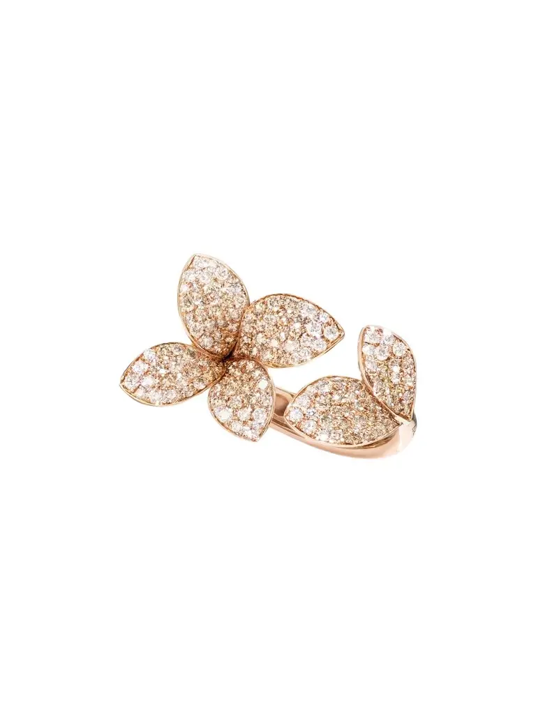 Women's Giardini Segreti 18K Rose Gold & 1.33 TCW Diamond Floral Cuff Ring