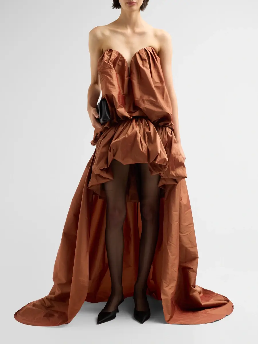 Aknvas Women's Arlene Draped High-Low Gown | Thumbnail 2 Aknvas Women's Arlene Draped High-Low Gown | Thumbnail 2
